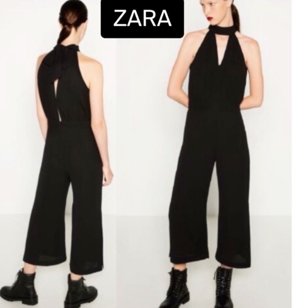 ZARA keyhole halter jumpsuit